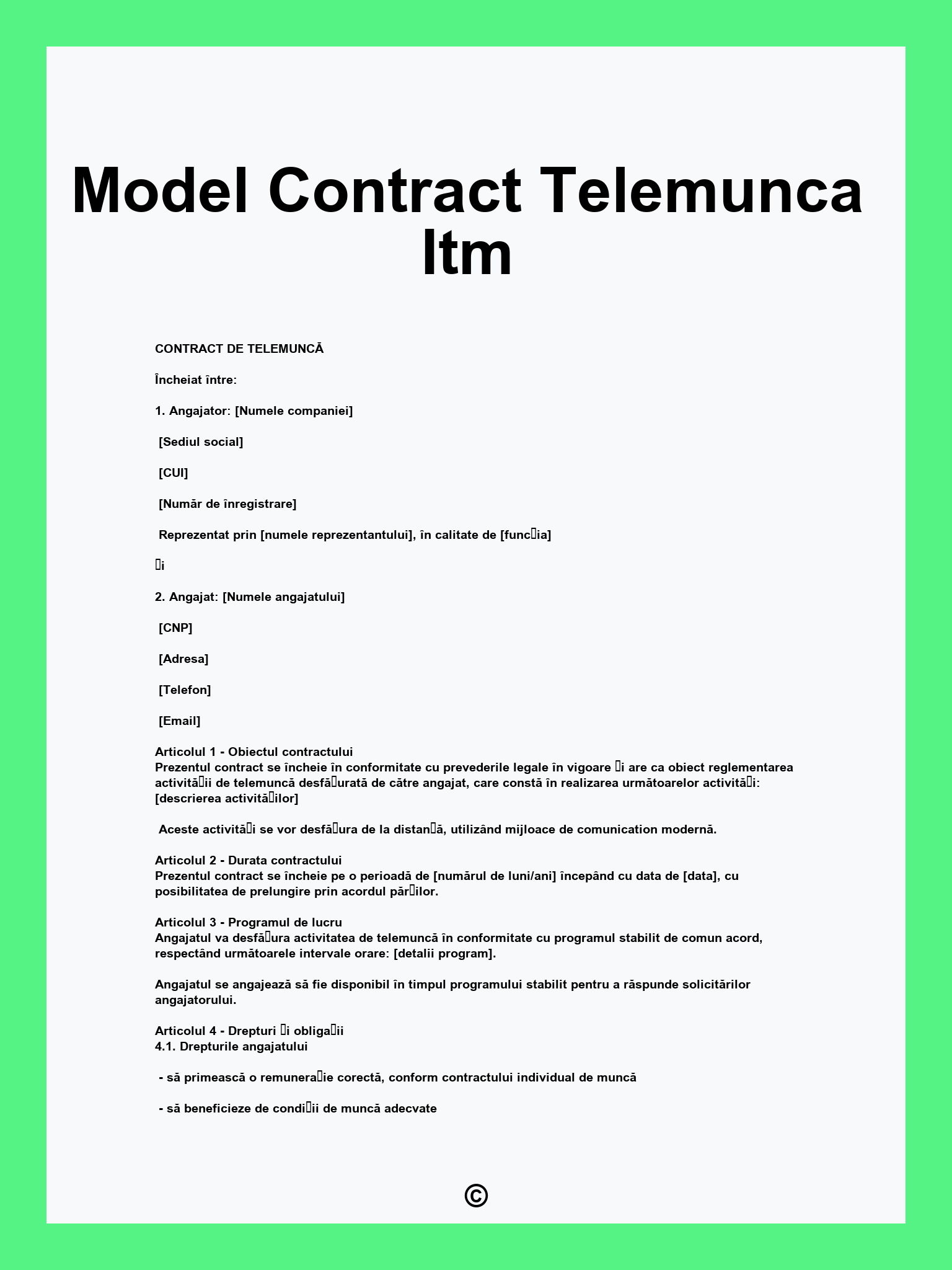 Model Contract Telemunca Itm